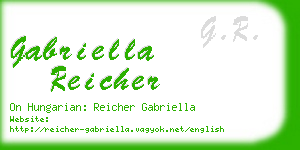 gabriella reicher business card